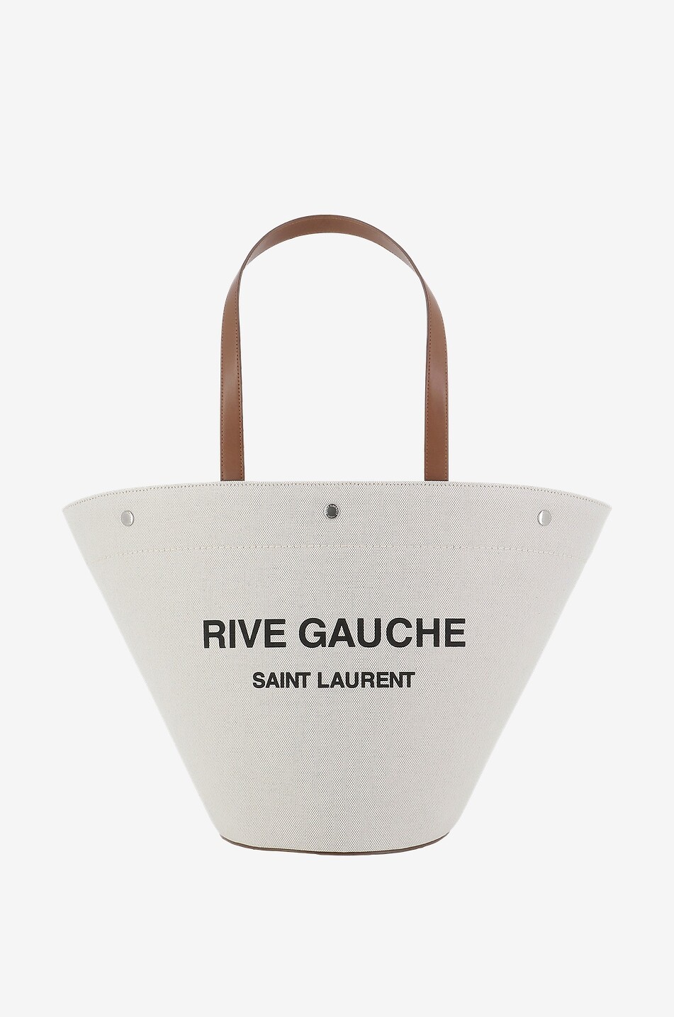 Rive Gauche canvas and leather tote bag