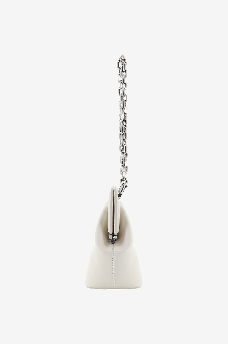 ALEXANDER McQUEEN The Peak Small smooth leather shoulder bag Women WHITE 4