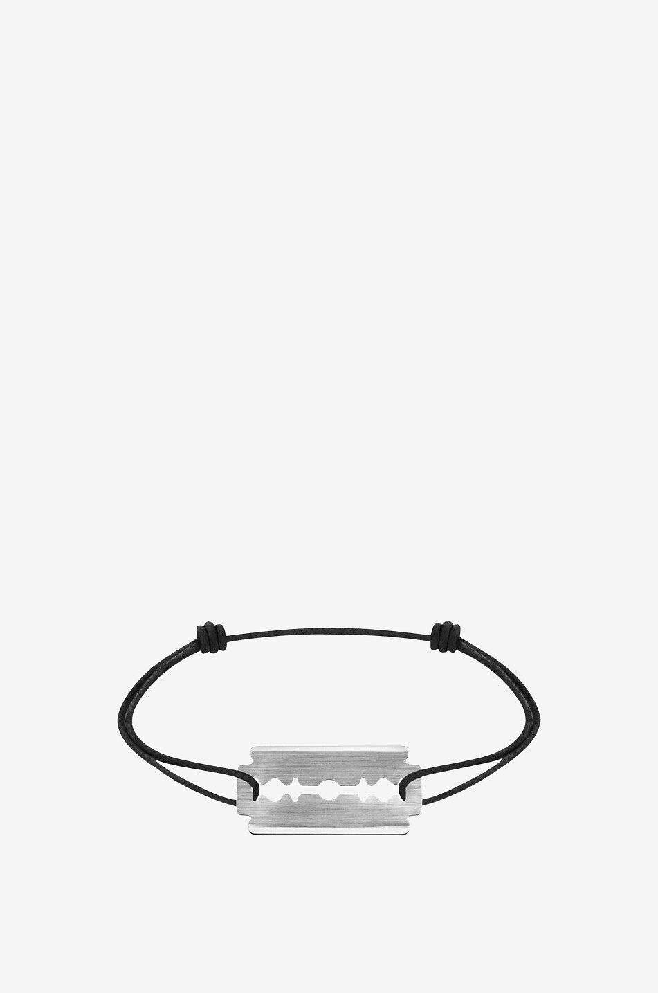Bracelet sur cordon élément or blanc Lame de Rasoir PM