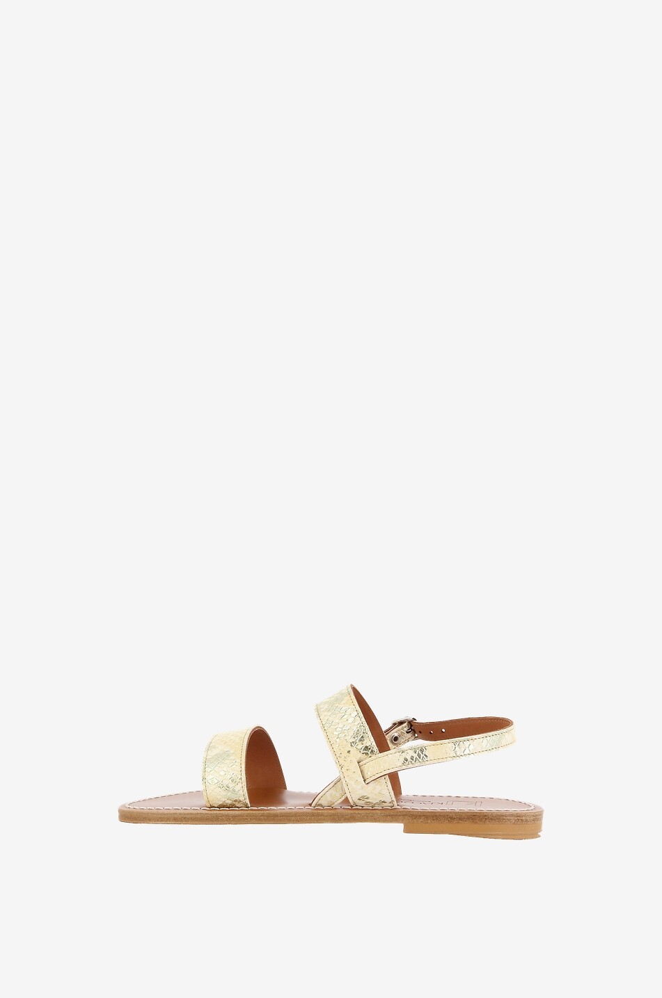 K JACQUES Barigoule leather flat sandals Women GOLDEN 3