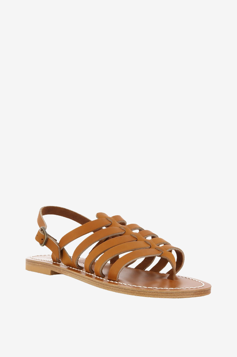 Flache Sandalen aus Leder Homere