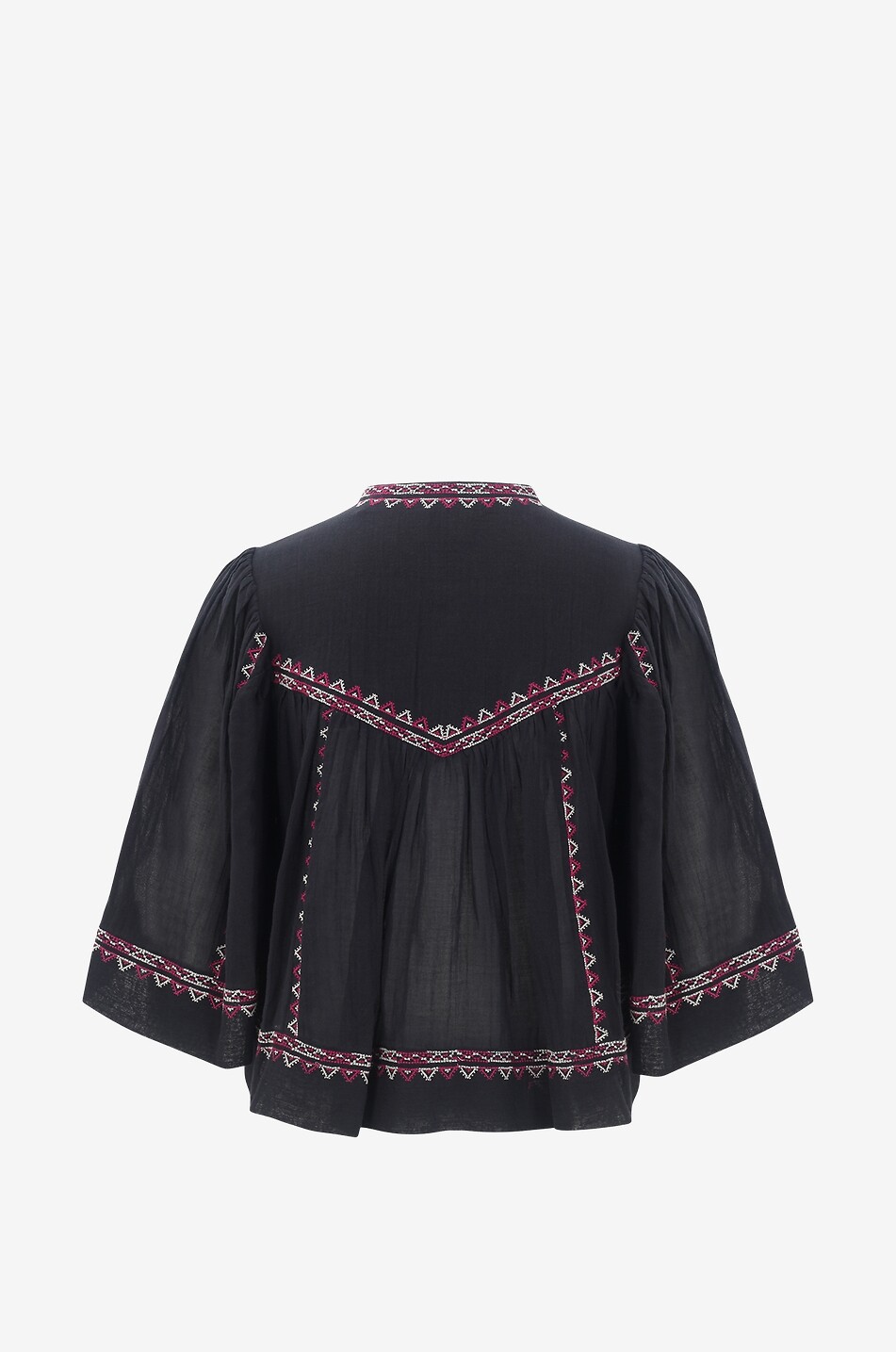 Blouse boxy en coton brodé Juline