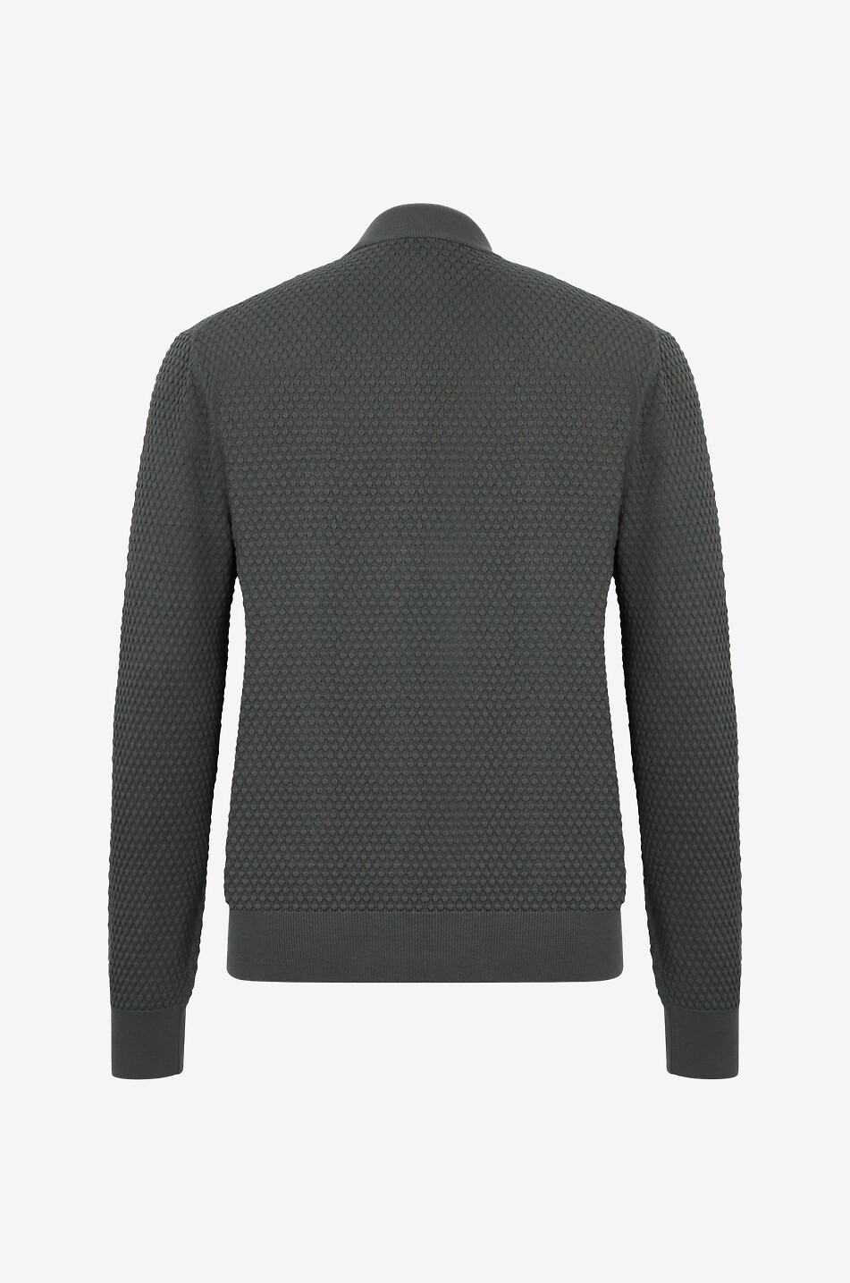 Cardigan aus Baumwolle mit Zip und Stehkragen