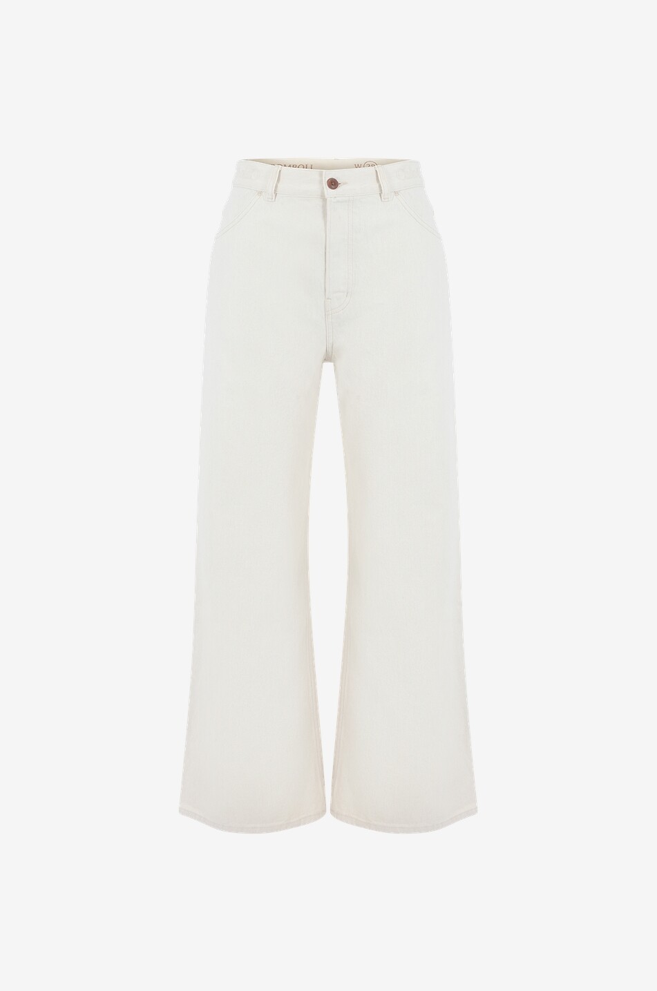 Ausgestellte verkürzte Jeans aus recycelter Baumwolle und Hanf Stromboli