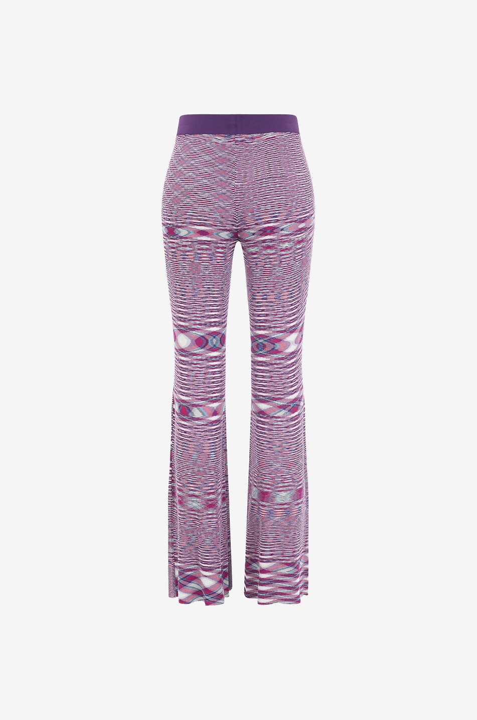 Pantalon évasée en maille de soie