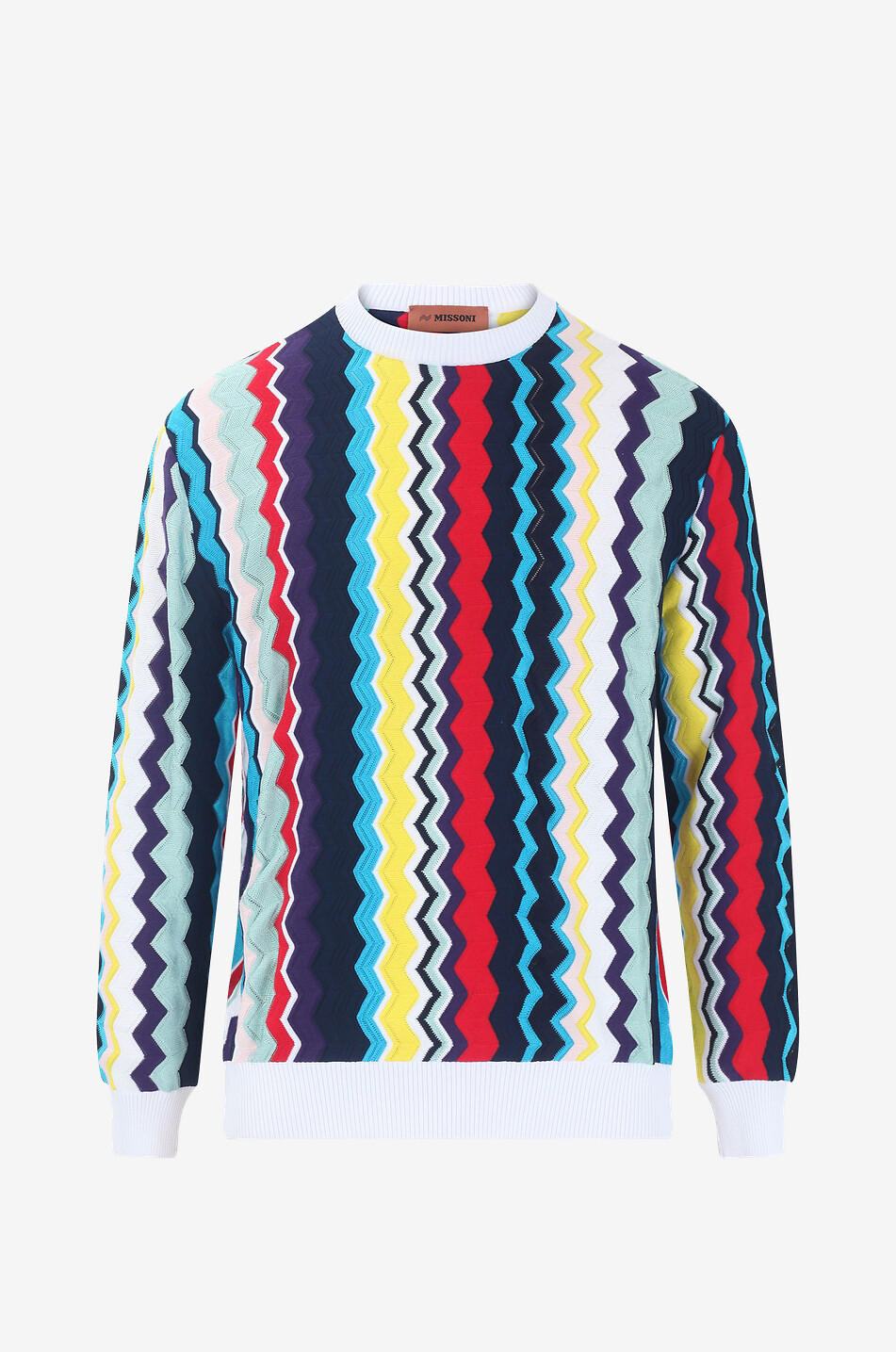 Fischgräten-Pullover aus Baumwollmix