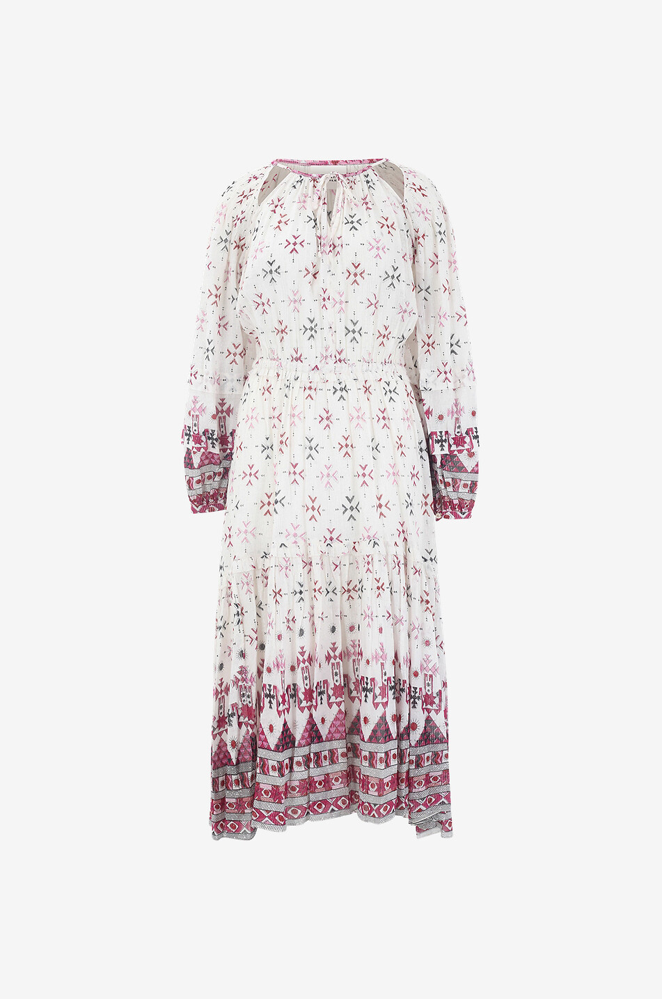 Robe midi en coton et lurex Fratella