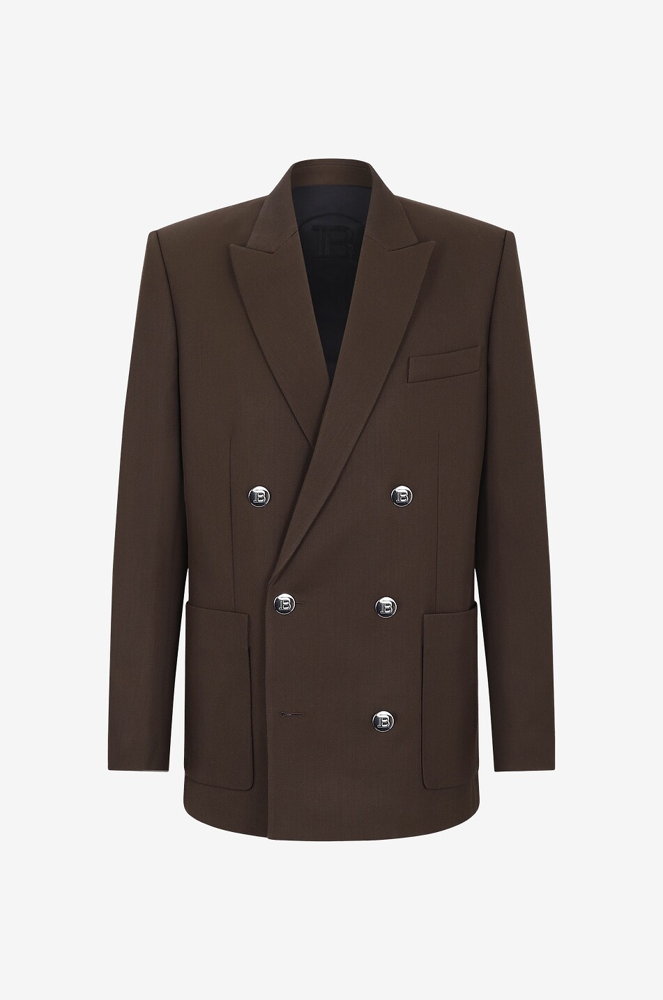 Zweireihiger Blazer aus Woll-Twill