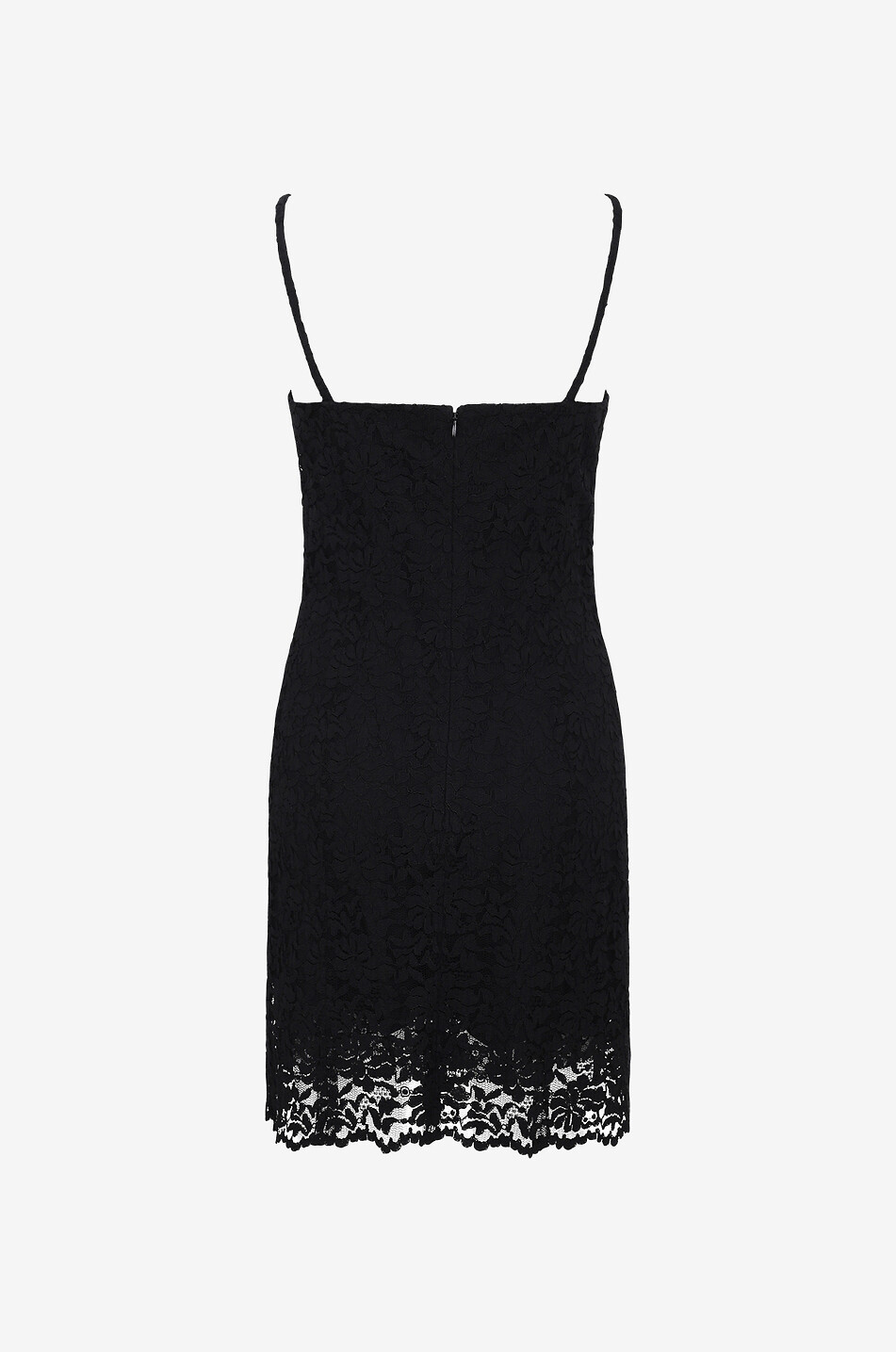 DOLCE & GABBANA Figurbetontes Mini-Trägerkleid aus Spitze 1992 Damen SCHWARZ 2
