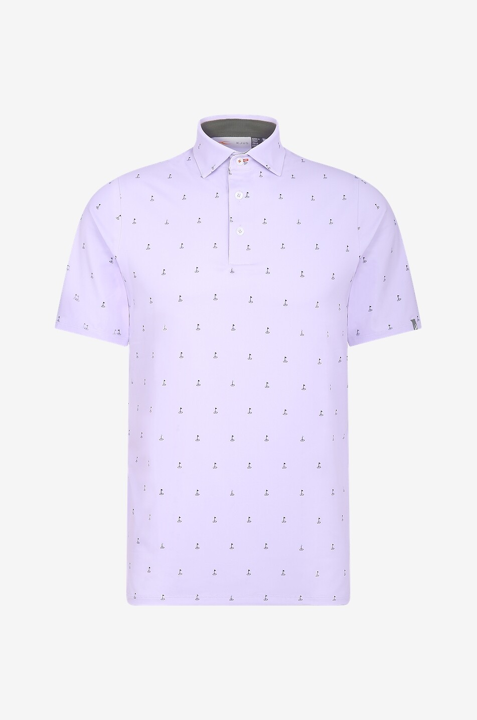 Golfer printed golf polo shirt