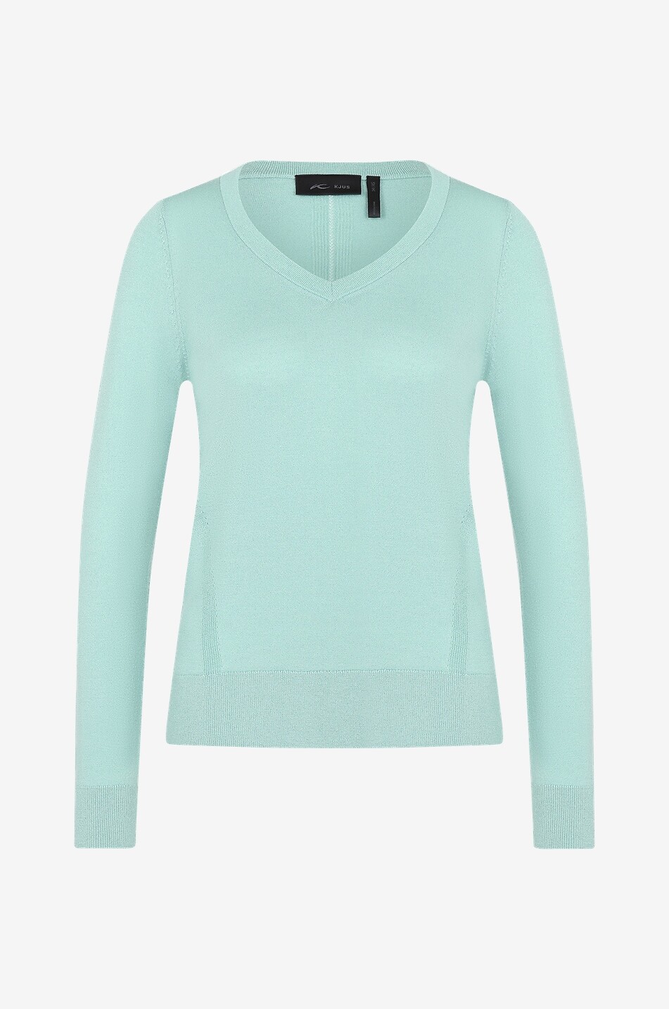 KJUS Pull ajusté à col V en laine Shine Femme VERT CLAIR 1