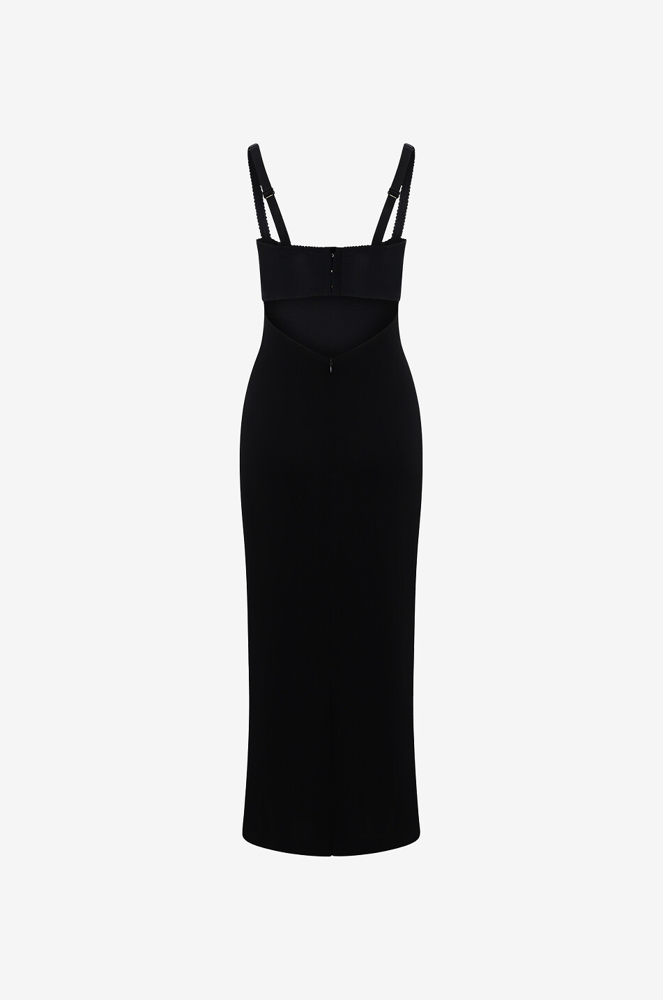 DOLCE & GABBANA 1996-97 long bustier dress in satin and jersey Women BLACK 2