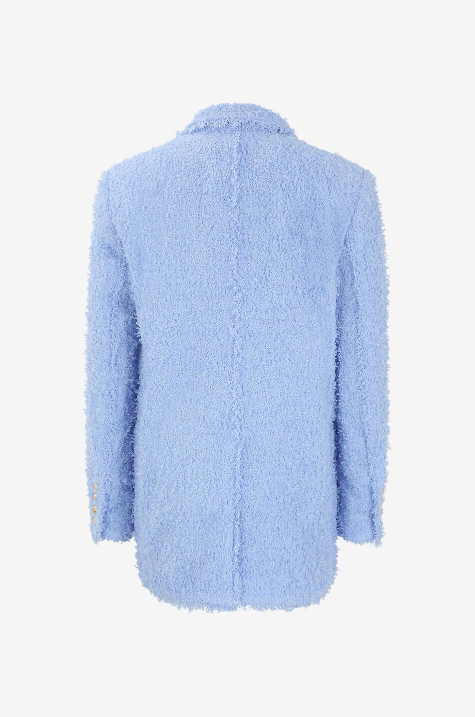 BALMAIN Zweireihiger Oversize-Tweed-Blazer Damen BLAU 2