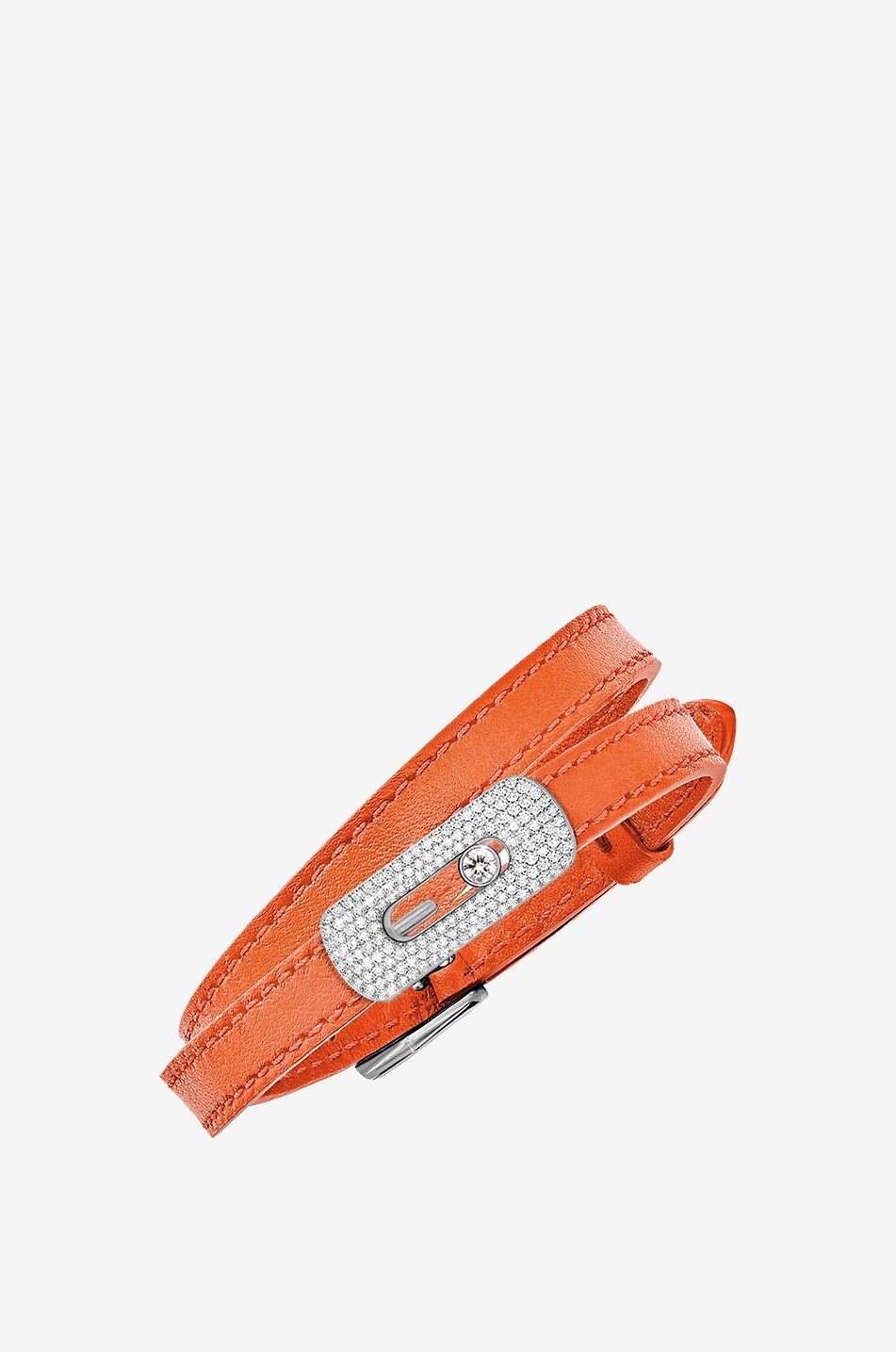 MESSIKA Bracelet en cuir à personnaliser My Move Femme ORANGE 3