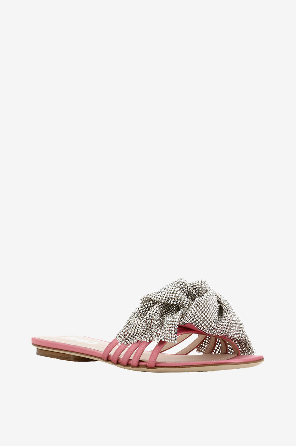 Mules plates en satin Anais