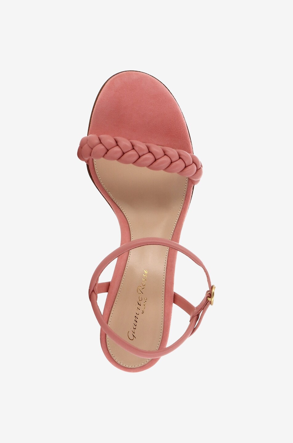 GIANVITO ROSSI Blockabsatz-Sandalen aus Wild- und Glattleder Cruz 60 Damen ROSA 5