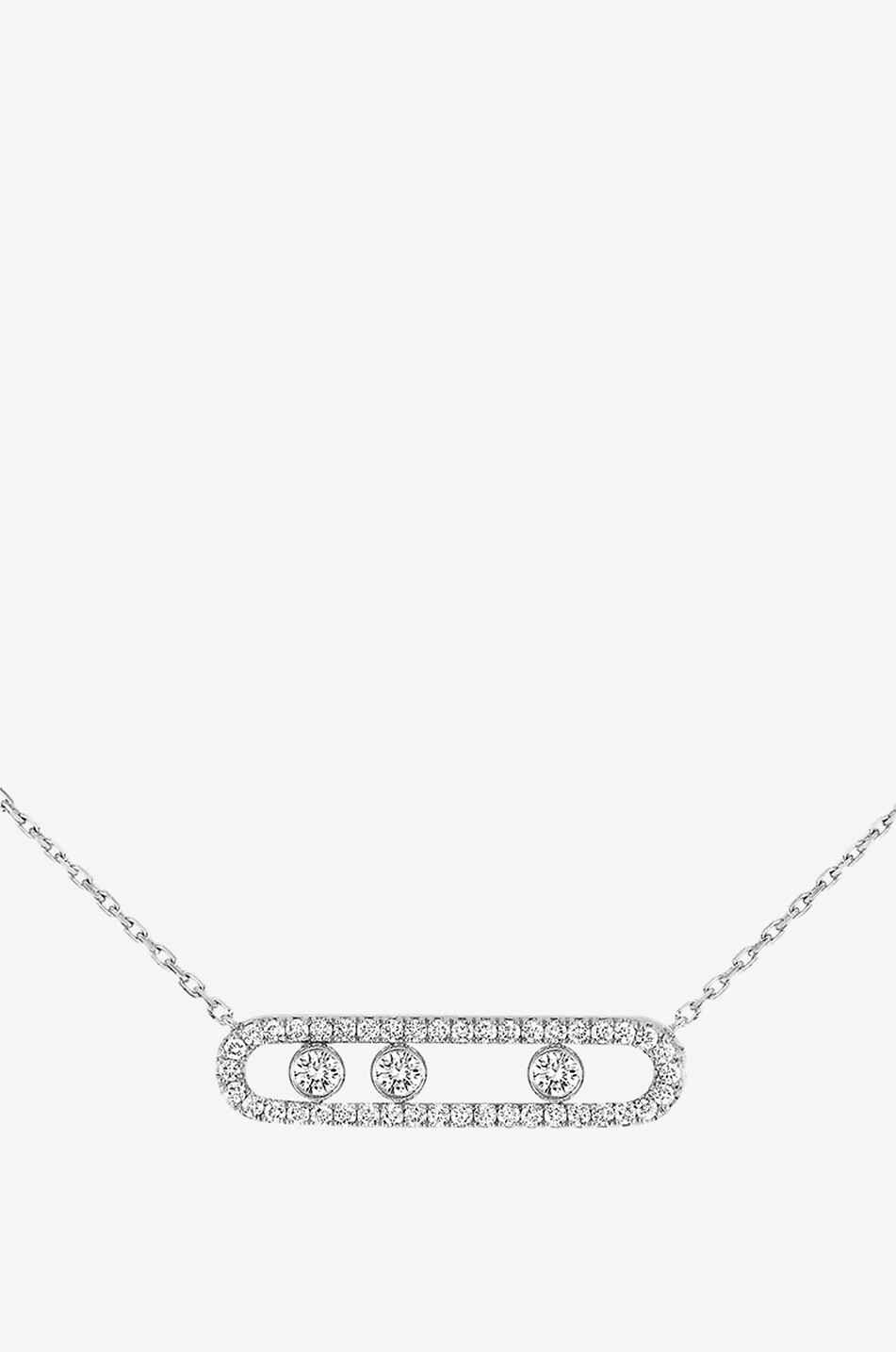MESSIKA Collier en or blanc et diamants Move Pavé Femme BLANC 1