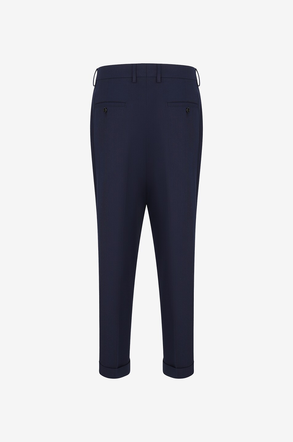 AMI Wool twill carrot trousers Men DARK BLUE 2