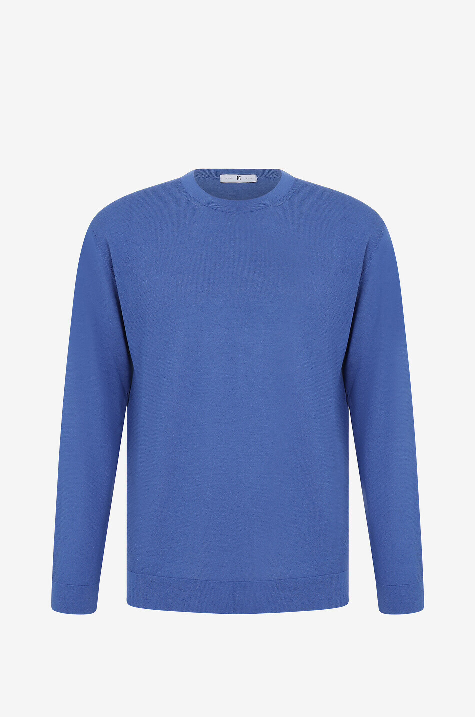 Cotton and silk round neck jumper