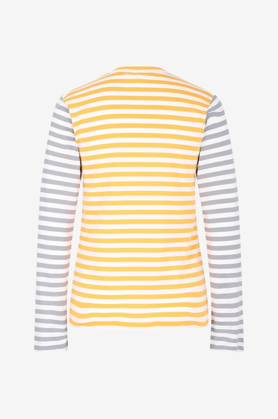 COMME DES GARCONS PLAY Dreifarbig gestreiftes Langarm-T-Shirt Mini Red Heart Damen BUNT 2
