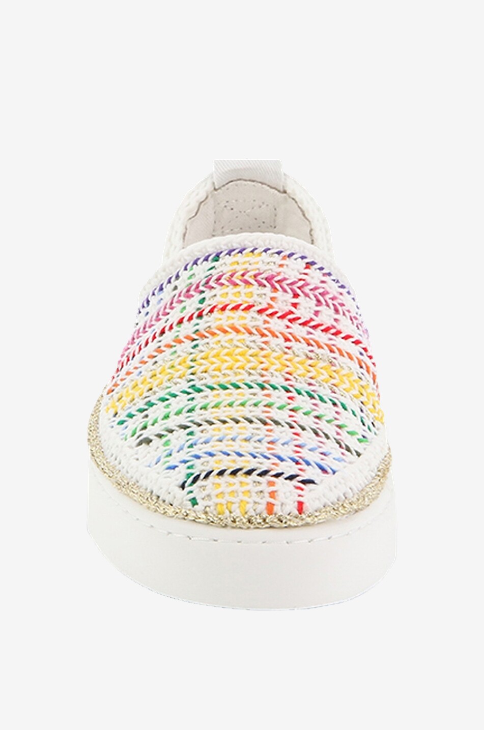 Sparkling Psychedelic crochet slip-on sneakers