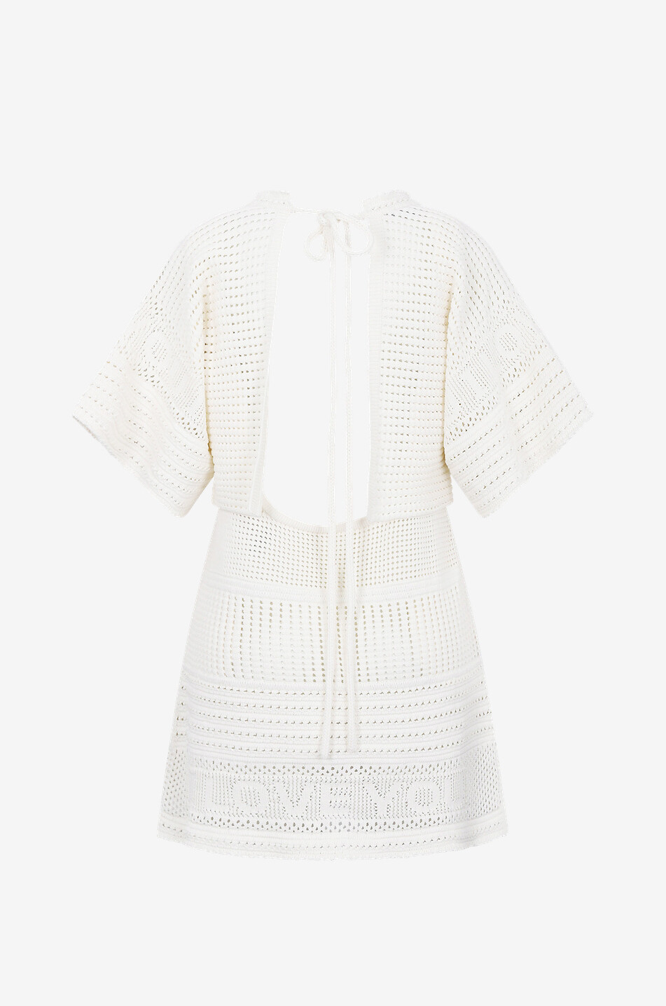 STELLA McCARTNEY Mini-Häkel-Strandkleid I Love You Damen WEISS 2