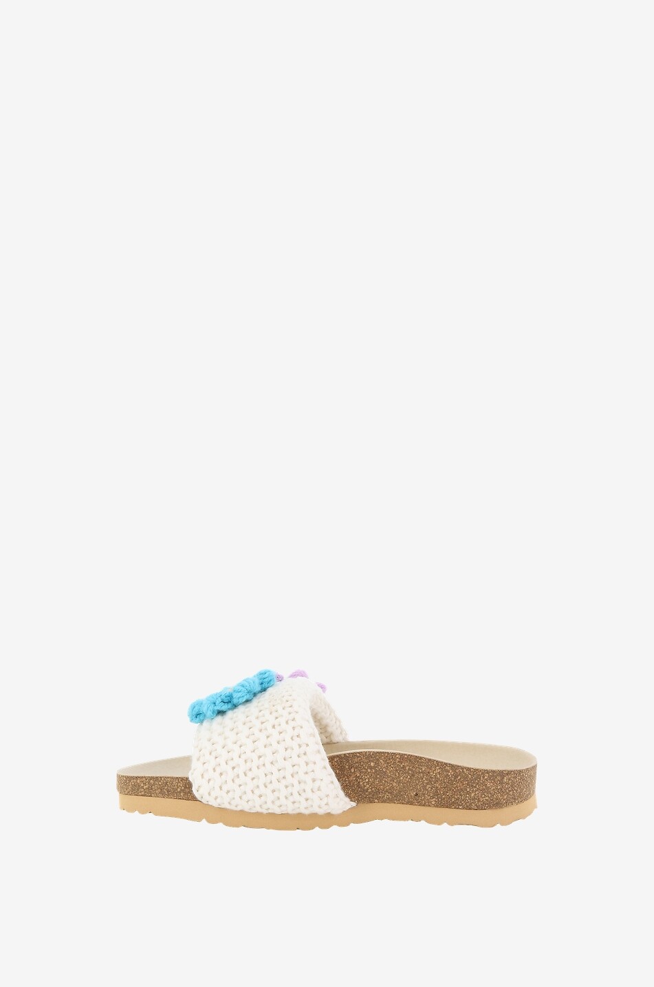 Häkel-Pantoletten mit Stickerei Flower Puff