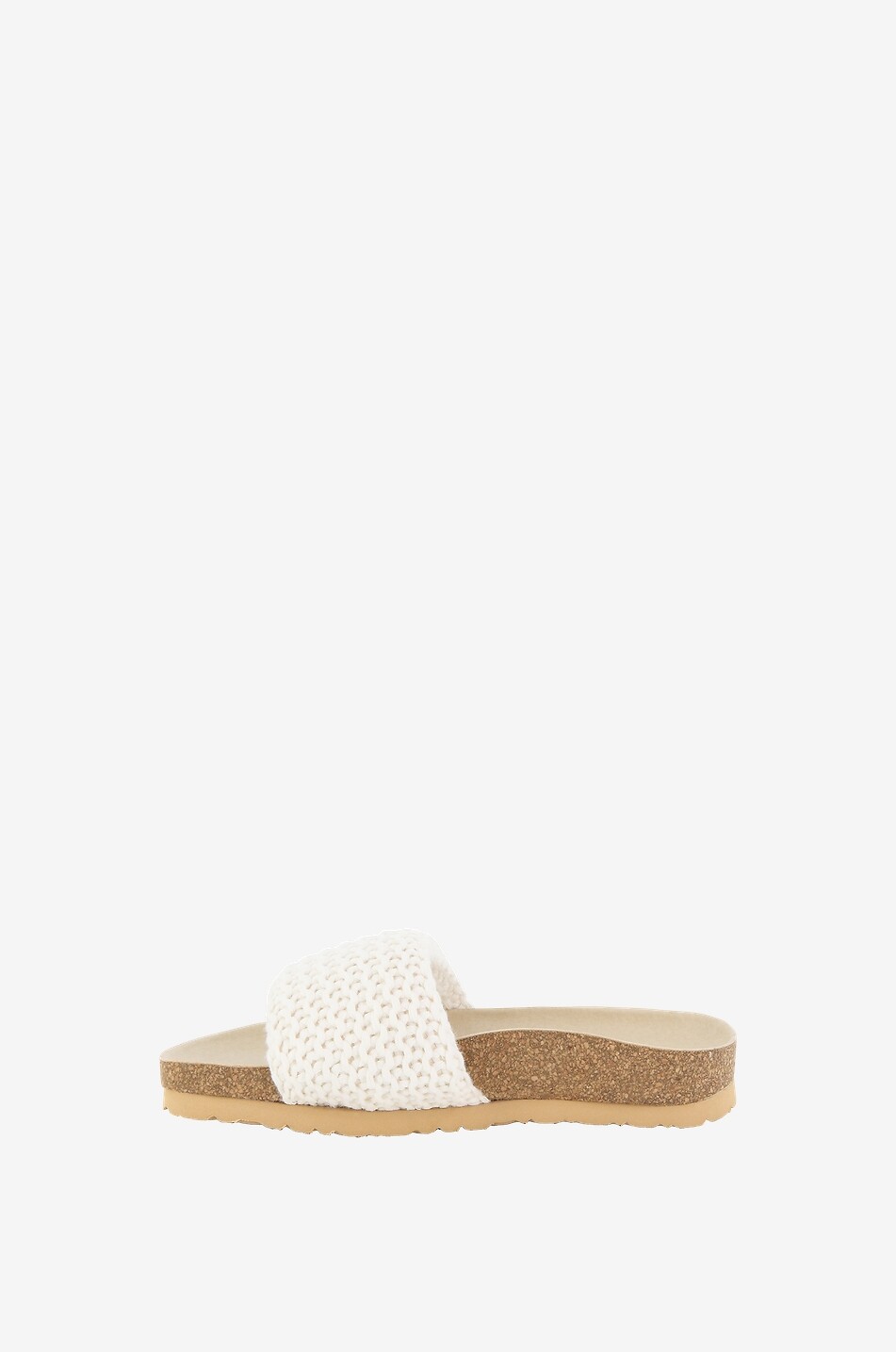 Minimalist cotton and wool knit flat mules