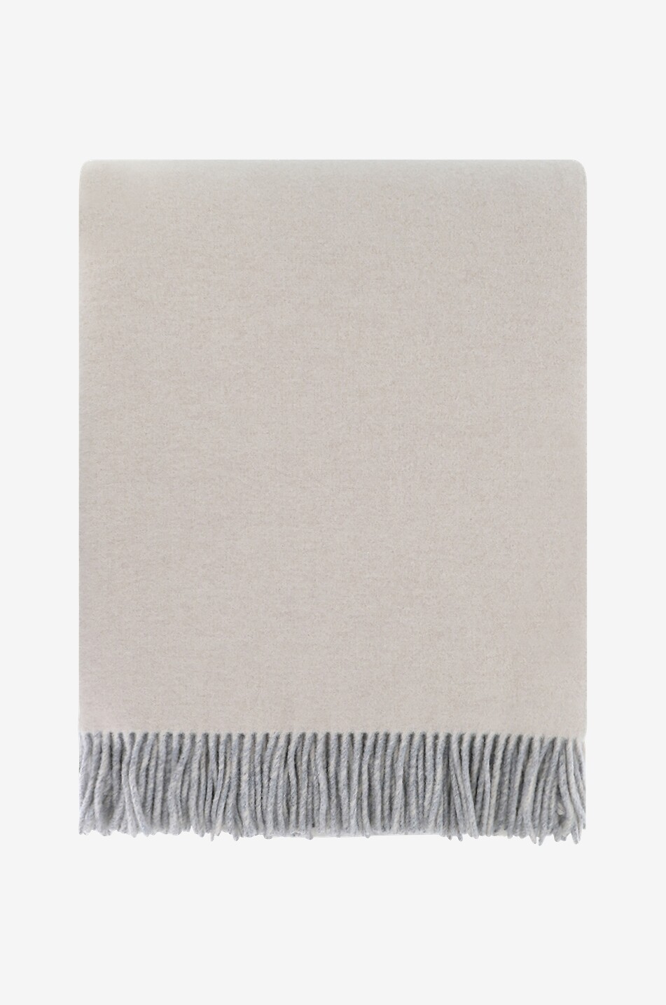 Doppeltes Kaschmir-Plaid mit Fransen