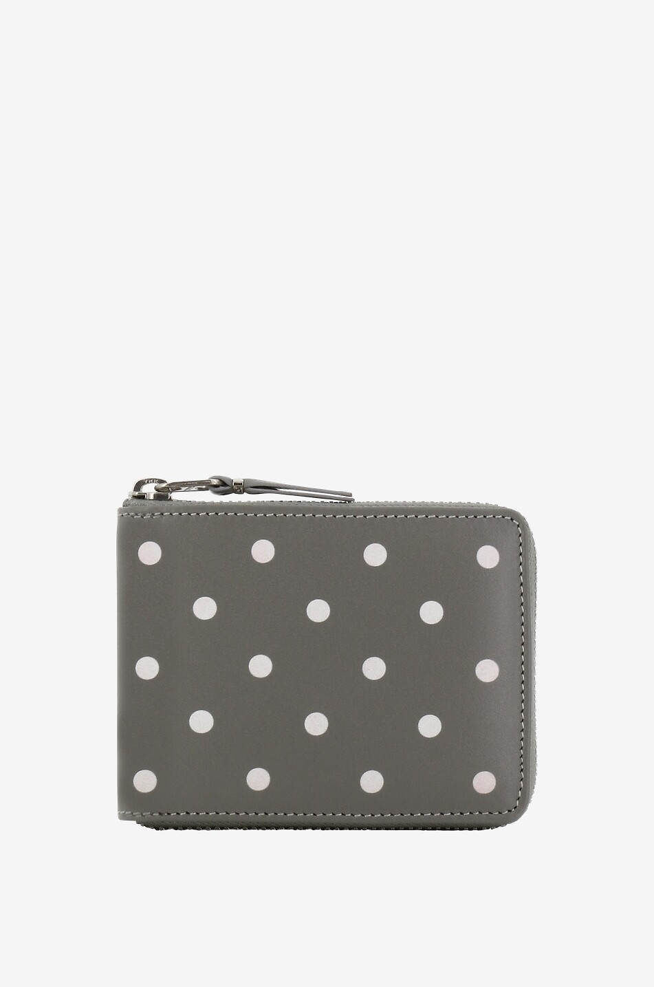 Polka Dots compact leather zip-around wallet
