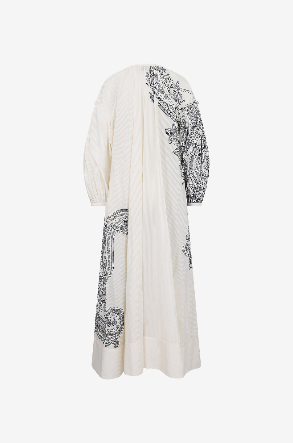 ETRO Langes Kaftan-Kleid aus Seide und Baumwolle Paisley Placé Damen WEISS 2