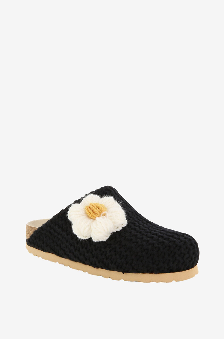 Sabots en coton et laine brodés Daisy