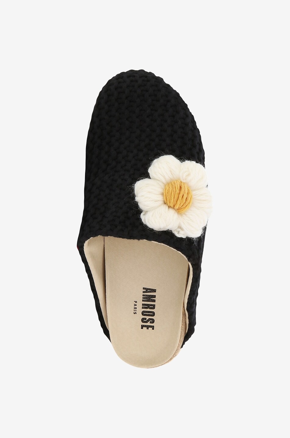 Sabots en coton et laine brodés Daisy