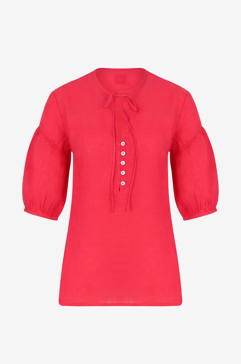 Bluse mit 3/4-Ärmeln aus Leinen