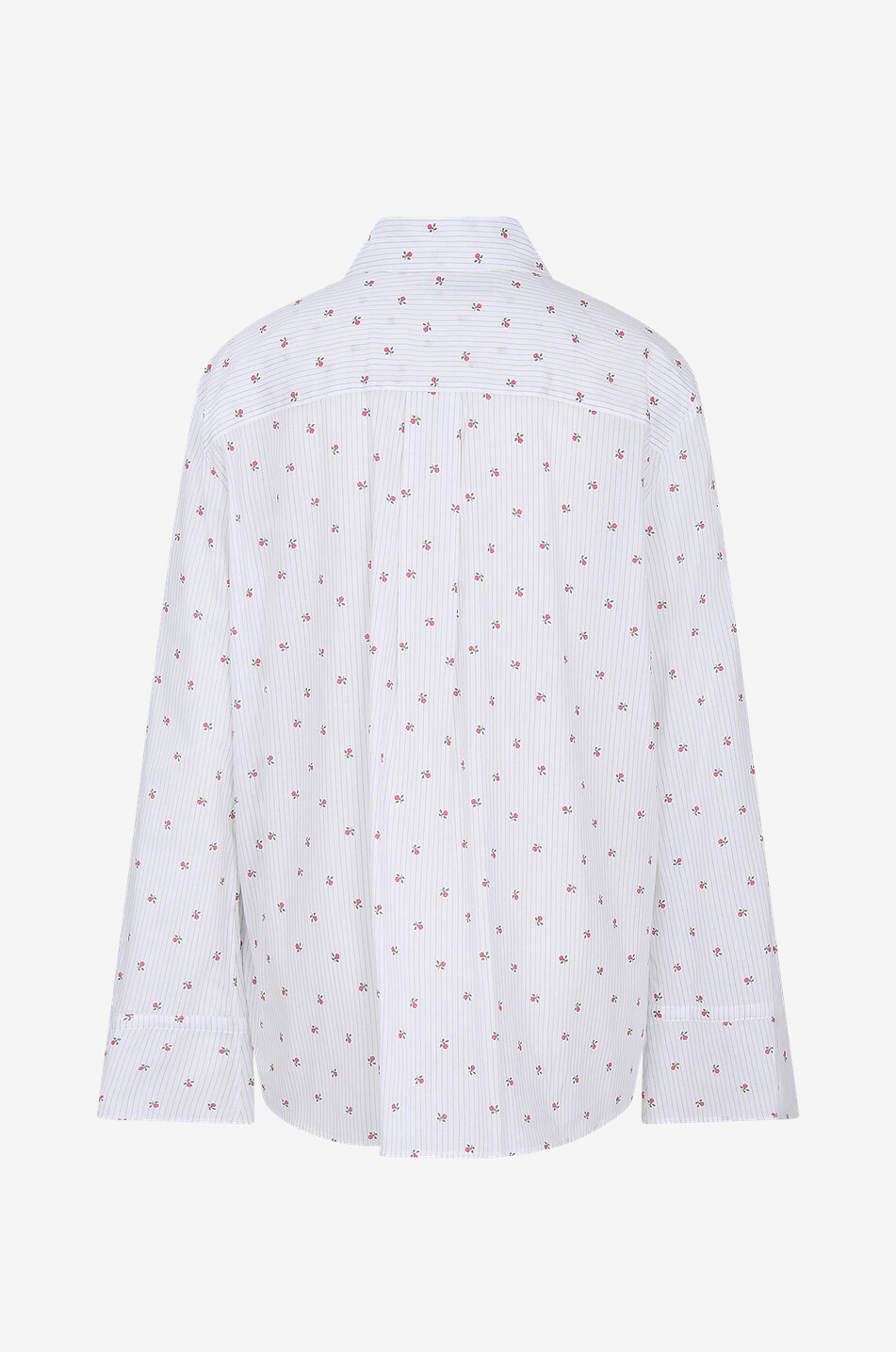Chemise fleurie à manches longues en coton