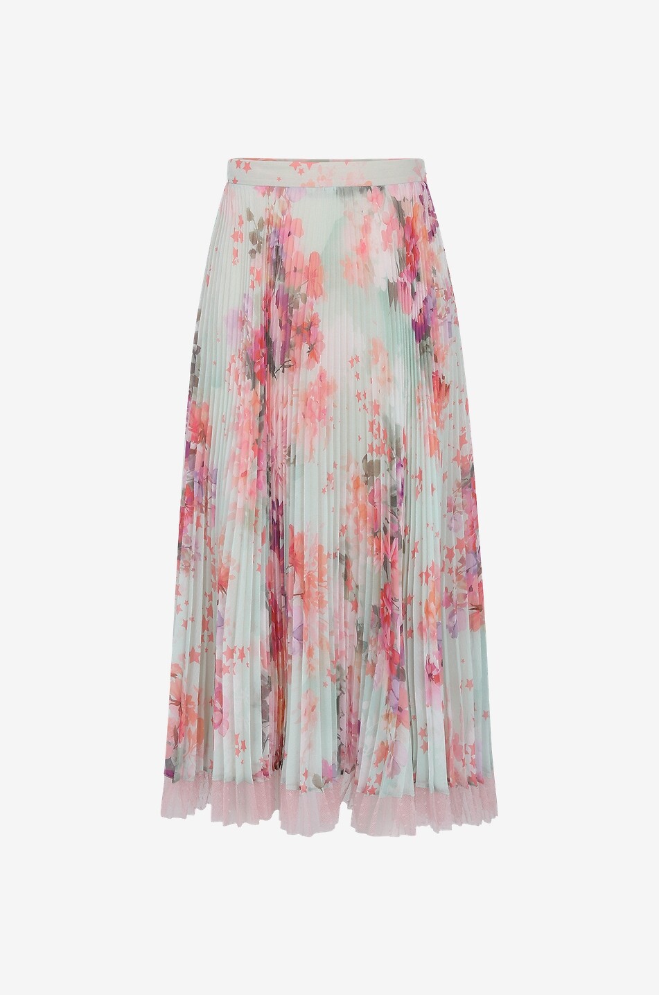 TWINSET Jupe midi plissée fleurie Femme MULTICOLORE1 1
