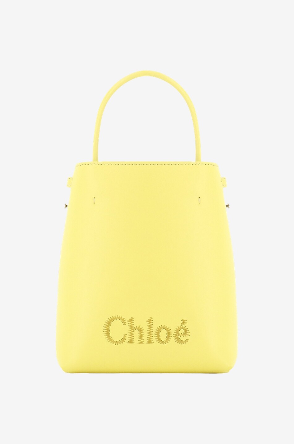 Micro sac cabas en cuir lisse Chloé Sense