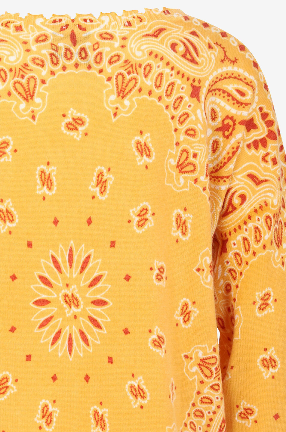KUJTEN Pullover mit Rundhalsausschnitt aus Kaschmir Mela Bandana Bico Damen ORANGE 3