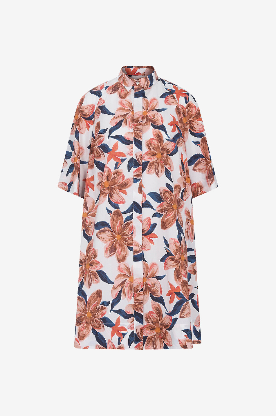 ARTIGIANO Karla floral cotton short shirt dress Women MULTI COLOURED 1