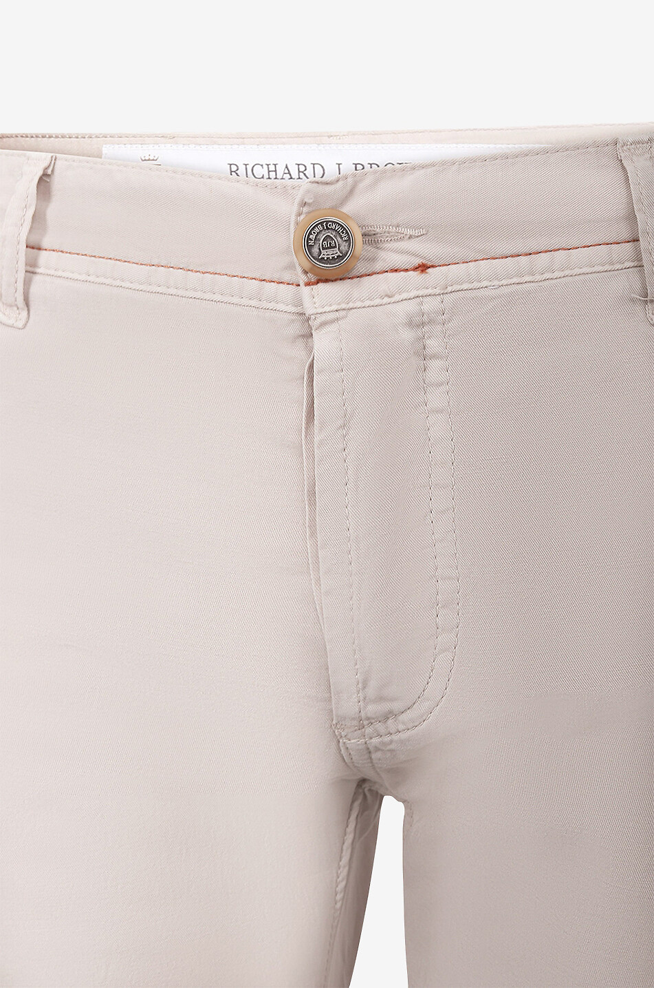 RICHARD J. BROWN Pantalon chino slim en lyocell Tokyo Homme MARRON 3