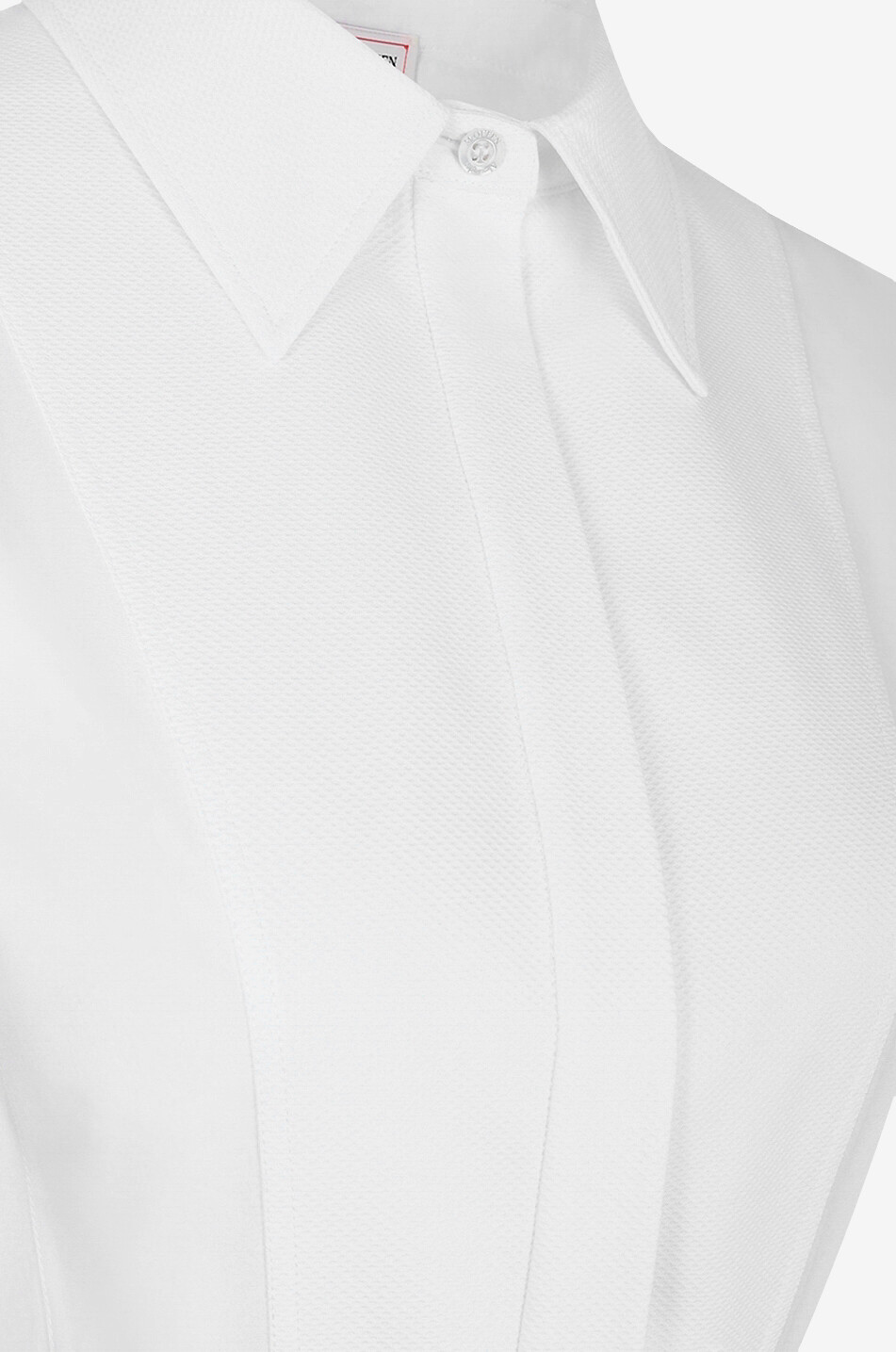ALEXANDER McQUEEN Ruffle sleeve pencil shirt dress in poplin Women WHITE 3