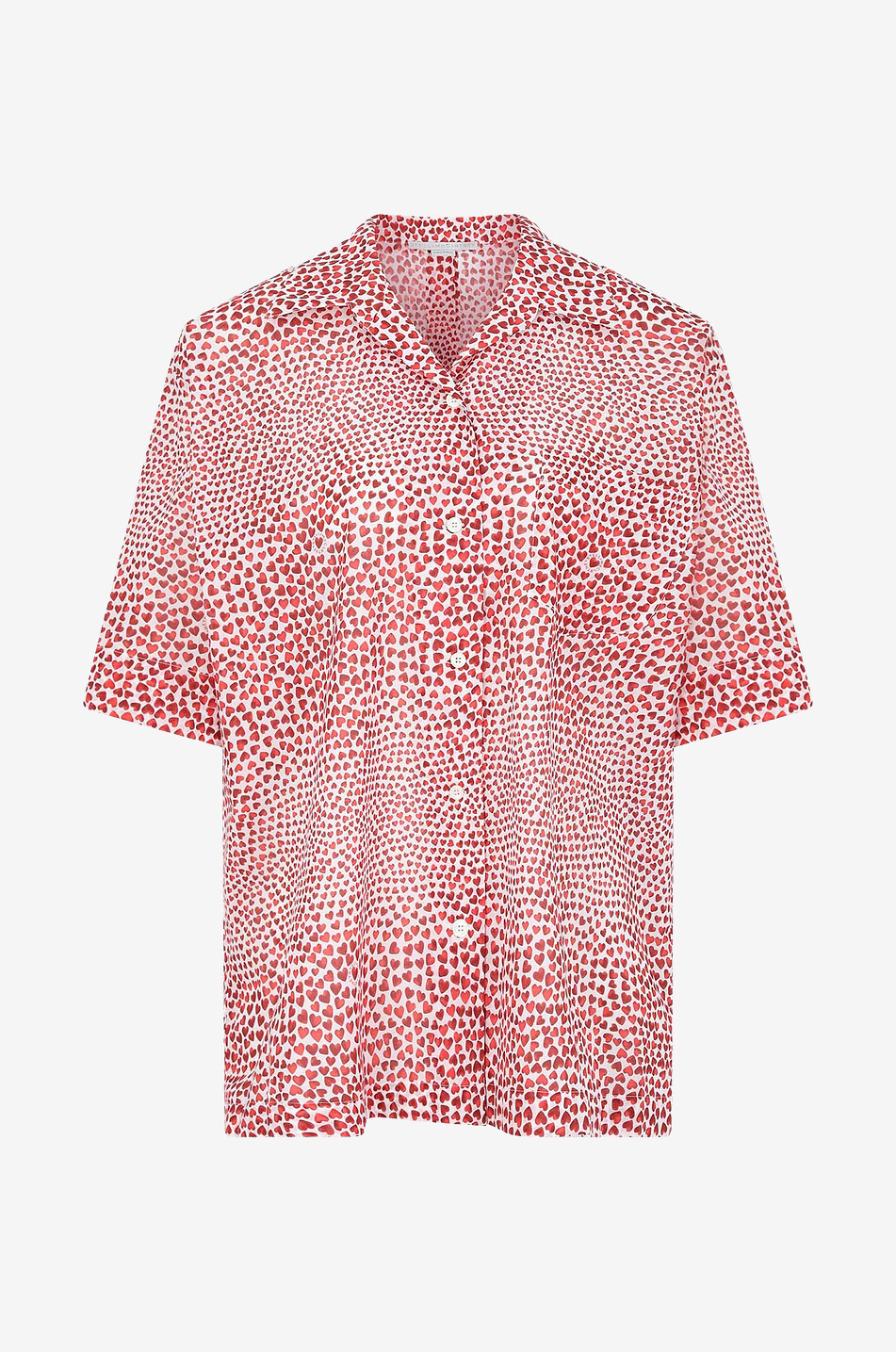 STELLA McCARTNEY Hearts printed short-sleeved chiffon shirt Women MULTI COLOURED 1