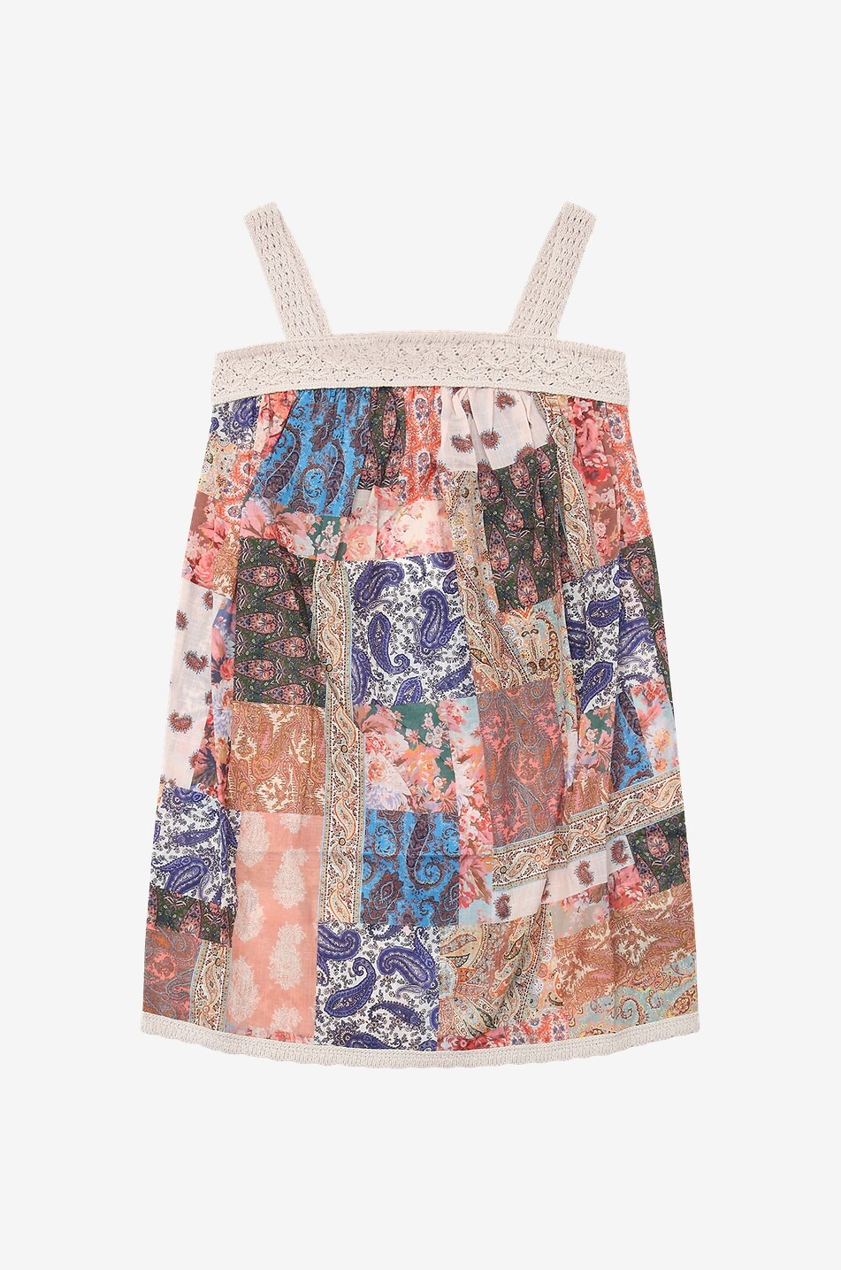 ZIMMERMANN Robe courte fille en coton Devi Knit Trim Fille MULTICOLORE 1