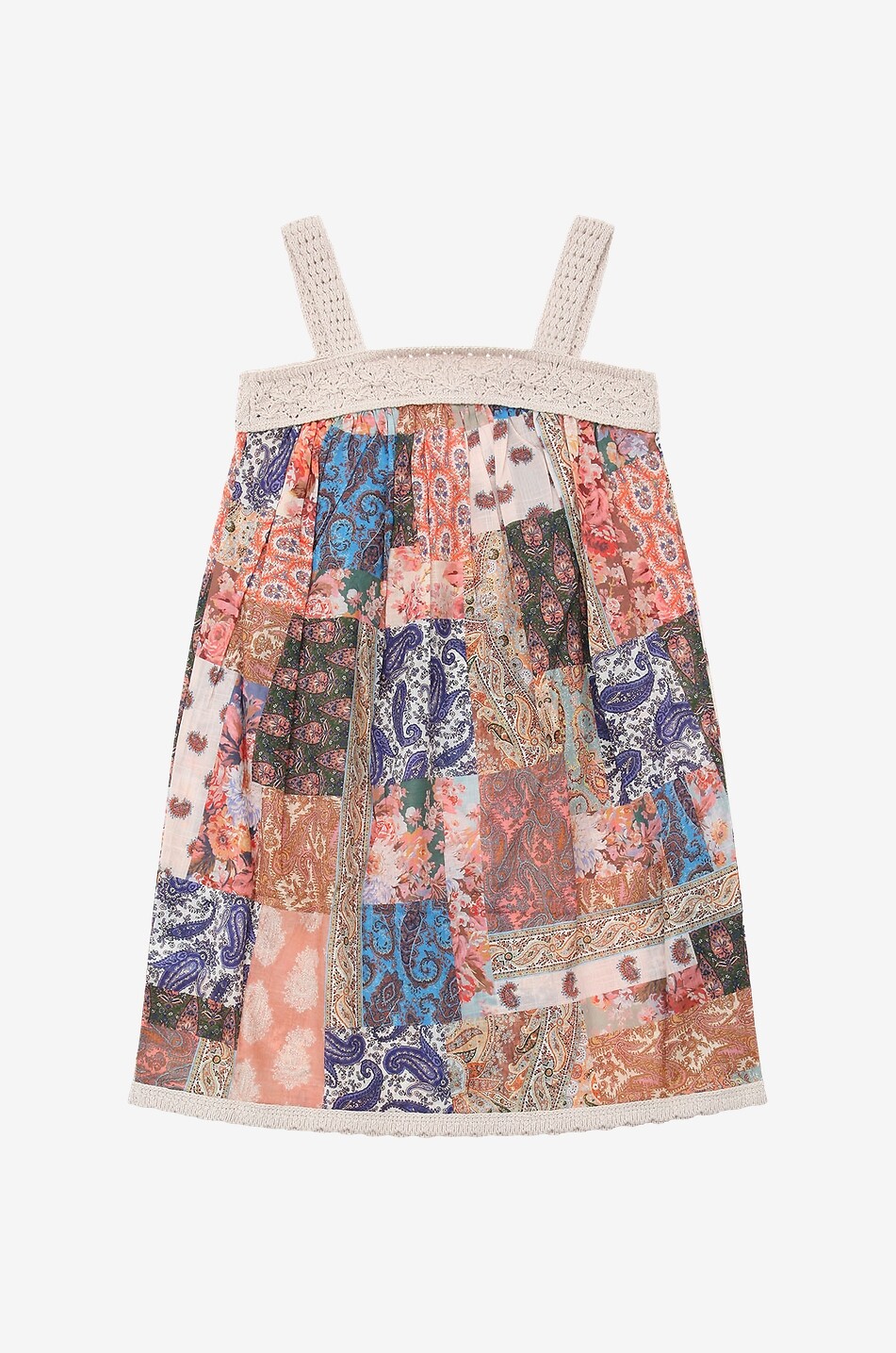 ZIMMERMANN Robe courte fille en coton Devi Knit Trim Fille MULTICOLORE 2