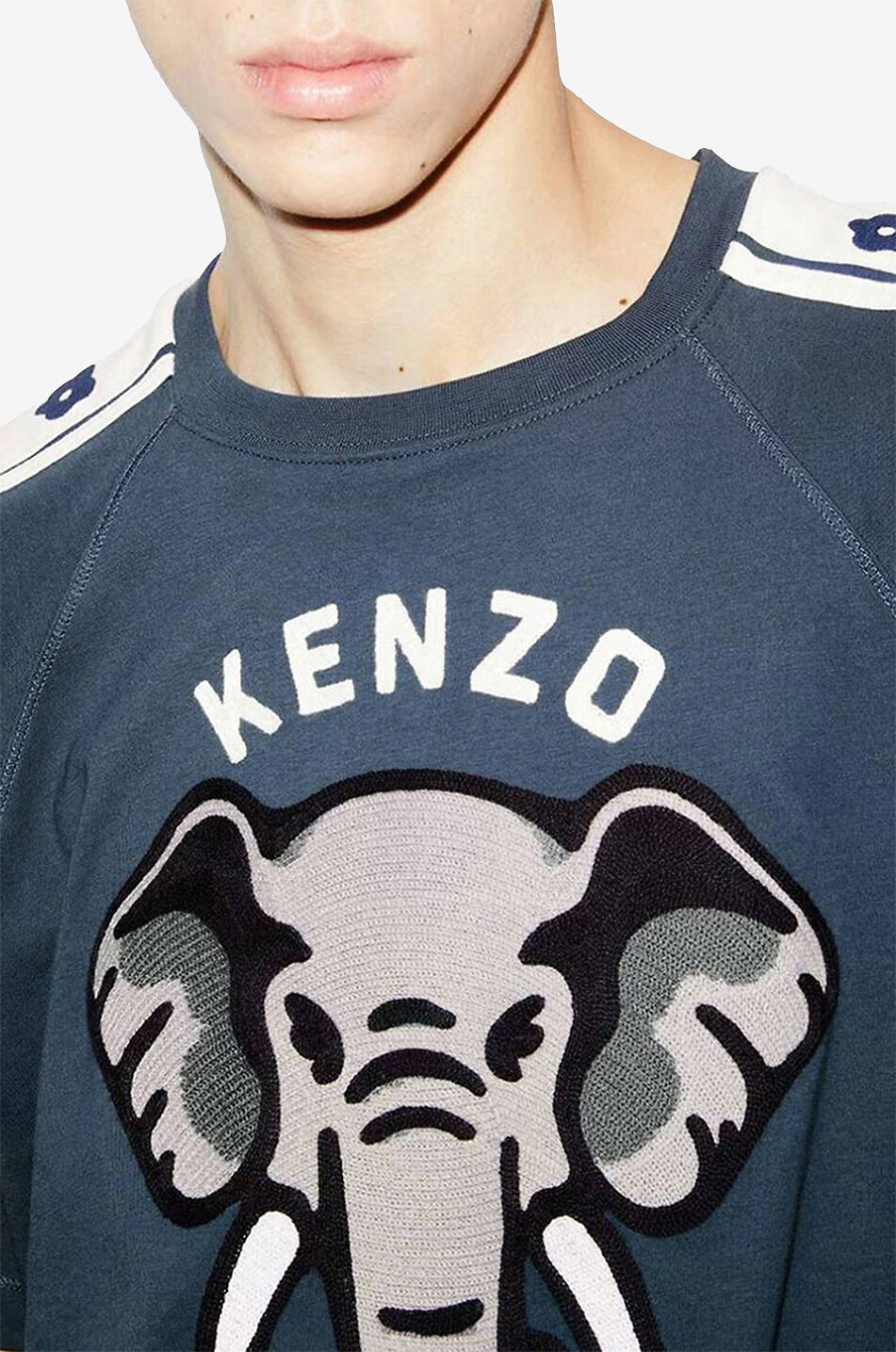 KENZO T-shirt à manches courtes en coton Elephant Homme BLEU 5