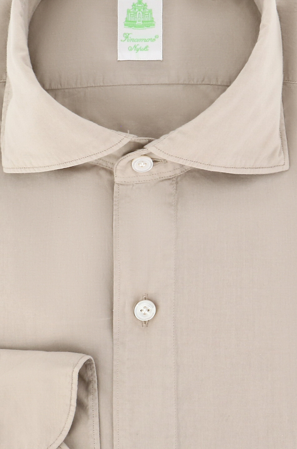 FINAMORE Edoardo cotton long-sleeved shirt Men BROWN 2