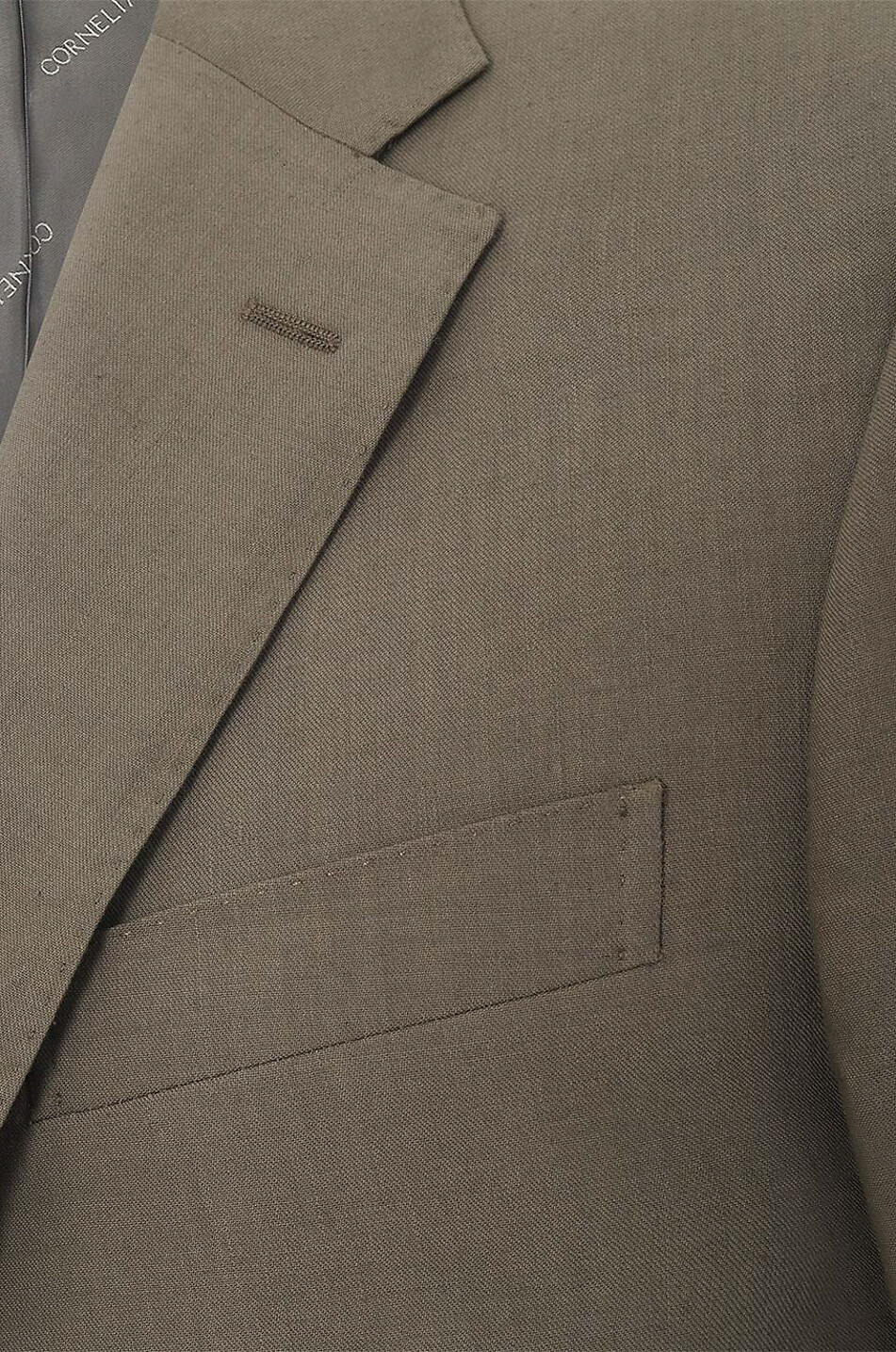 CORNELIANI Anzug aus Leinen und Wolle Leader Herren MITTEL KHAKI 3