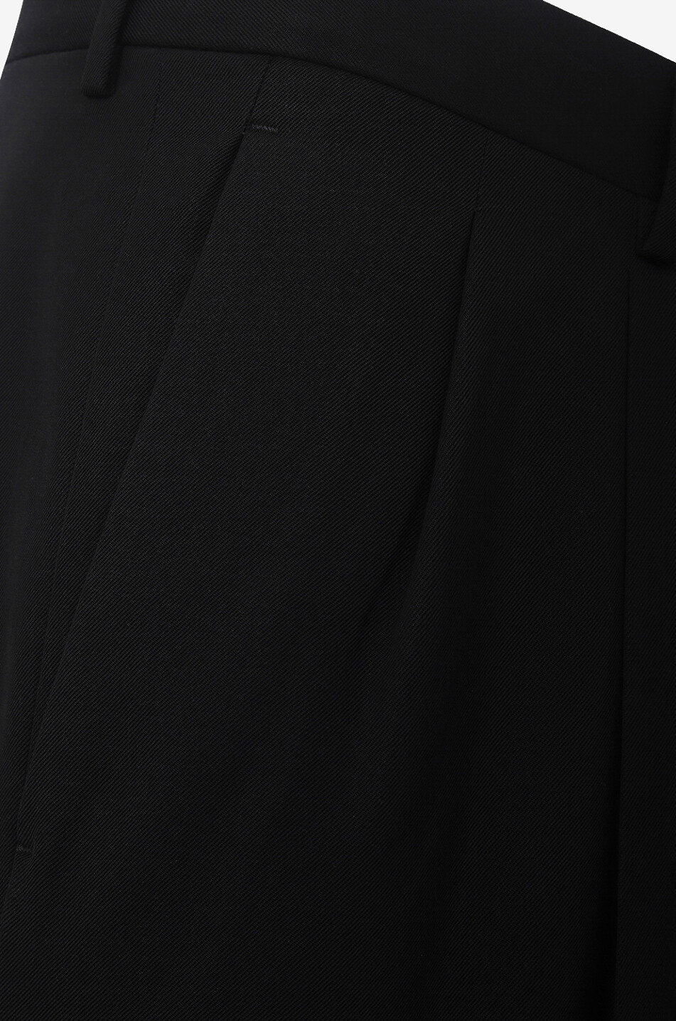 Twill wide-leg tailored trousers