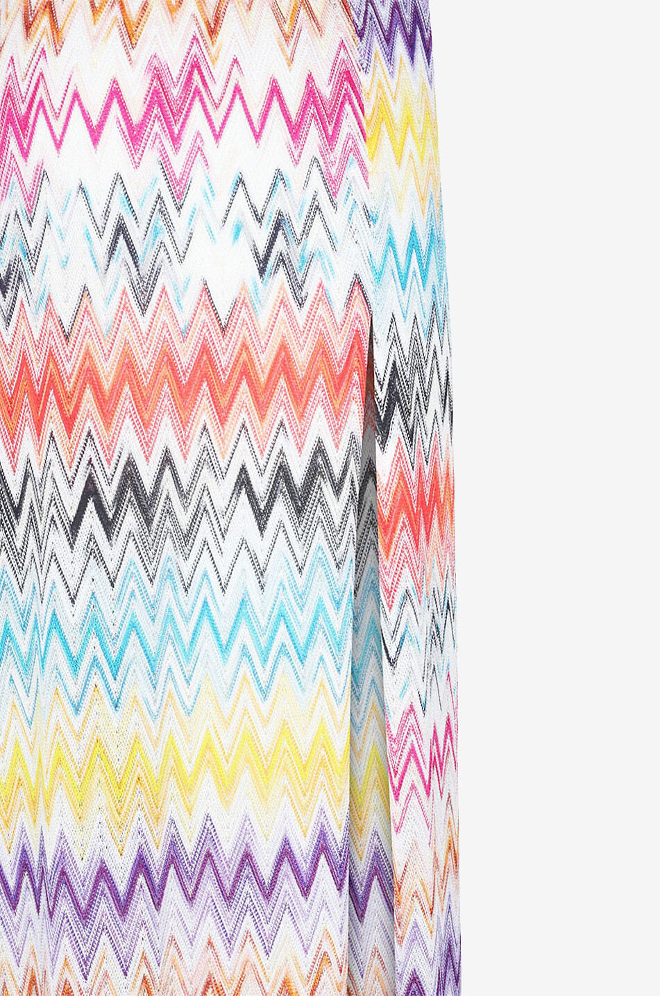 Pantalon large raccourci en maille ajourée à chevrons