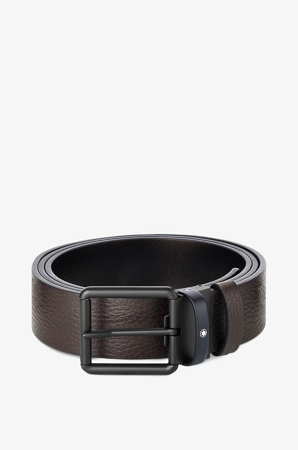 Reversible grained and smooth leather belt - 35 mm